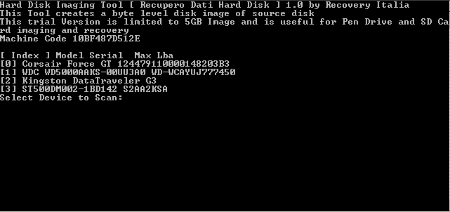 recupero dati hard disk screenshot